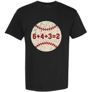 6+4+3=2 Baseball Double Play Retro Funny Baseball Player Garment-Dyed Heavyweight T-Shirt