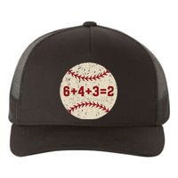 6+4+3=2 Baseball Double Play Retro Funny Baseball Player Yupoong Adult 5-Panel Trucker Hat