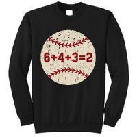 6+4+3=2 Baseball Double Play Retro Funny Baseball Player Sweatshirt