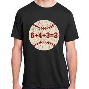 6+4+3=2 Baseball Double Play Retro Funny Baseball Player Adult ChromaSoft Performance T-Shirt