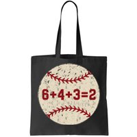 6+4+3=2 Baseball Double Play Retro Funny Baseball Player Tote Bag