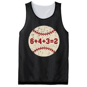 6+4+3=2 Baseball Double Play Retro Funny Baseball Player Mesh Reversible Basketball Jersey Tank