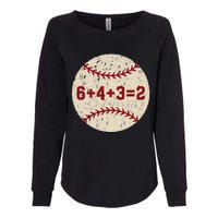 6+4+3=2 Baseball Double Play Retro Funny Baseball Player Womens California Wash Sweatshirt