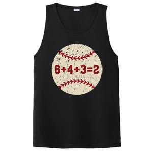 6+4+3=2 Baseball Double Play Retro Funny Baseball Player PosiCharge Competitor Tank