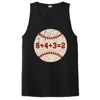 6+4+3=2 Baseball Double Play Retro Funny Baseball Player PosiCharge Competitor Tank