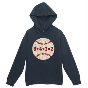 6+4+3=2 Baseball Double Play Retro Funny Baseball Player Urban Pullover Hoodie