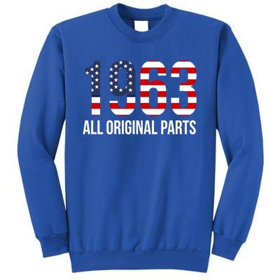 60th Birthday Design – 1963 Us America Flag Gift Sweatshirt