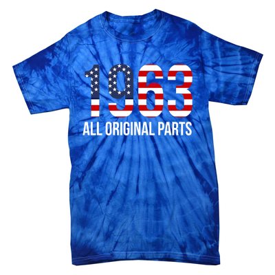 60th Birthday Design – 1963 Us America Flag Gift Tie-Dye T-Shirt