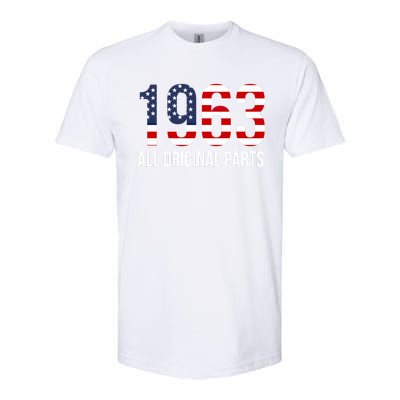 60th Birthday Design – 1963 Us America Flag Gift Softstyle® CVC T-Shirt