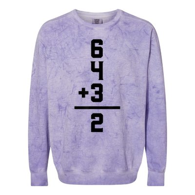 6432 Baseball Double Play Funny Baseball 6 4 3 2 Colorblast Crewneck Sweatshirt