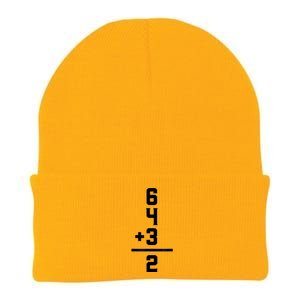 6432 Baseball Double Play Funny Baseball 6 4 3 2 Knit Cap Winter Beanie