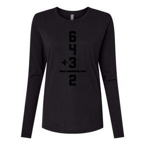 6432 Baseball Double Play Funny Baseball 6 4 3 2 Womens Cotton Relaxed Long Sleeve T-Shirt