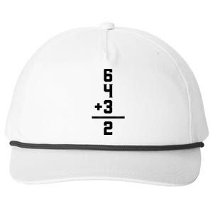 6432 Baseball Double Play Funny Baseball 6 4 3 2 Snapback Five-Panel Rope Hat