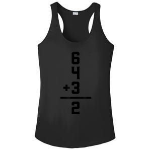 6432 Baseball Double Play Funny Baseball 6 4 3 2 Ladies PosiCharge Competitor Racerback Tank