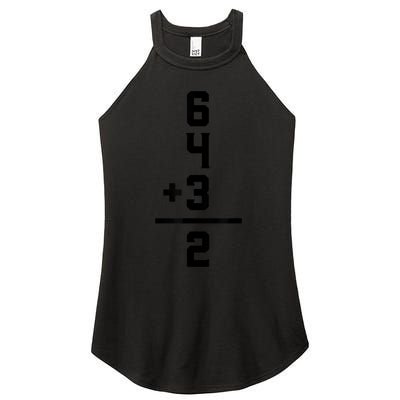 6432 Baseball Double Play Funny Baseball 6 4 3 2 Women's Perfect Tri Rocker Tank