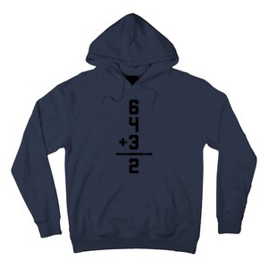 6432 Baseball Double Play Funny Baseball 6 4 3 2 Hoodie