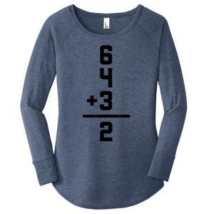 6432 Baseball Double Play Funny Baseball 6 4 3 2 Women's Perfect Tri Tunic Long Sleeve Shirt