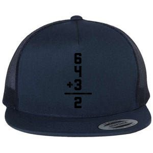 6432 Baseball Double Play Funny Baseball 6 4 3 2 Flat Bill Trucker Hat