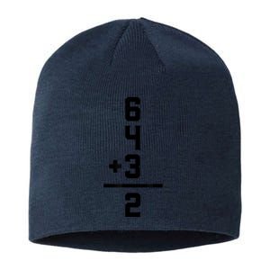 6432 Baseball Double Play Funny Baseball 6 4 3 2 Sustainable Beanie