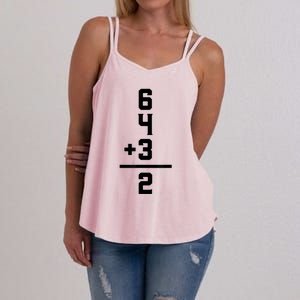 6432 Baseball Double Play Funny Baseball 6 4 3 2 Women's Strappy Tank