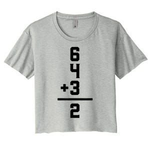 6432 Baseball Double Play Funny Baseball 6 4 3 2 Women's Crop Top Tee