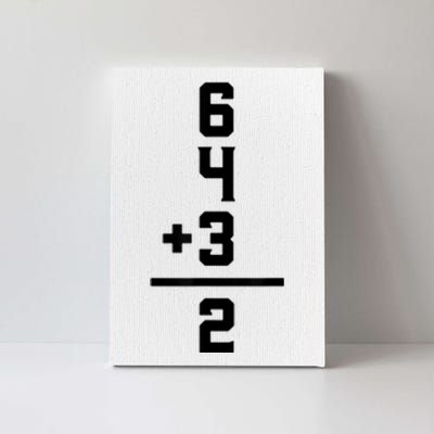 6432 Baseball Double Play Funny Baseball 6 4 3 2 Canvas