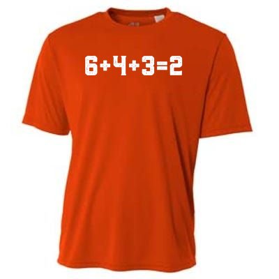 6432 Baseball Double Play Funny Baseball 6 4 3 2 Cooling Performance Crew T-Shirt