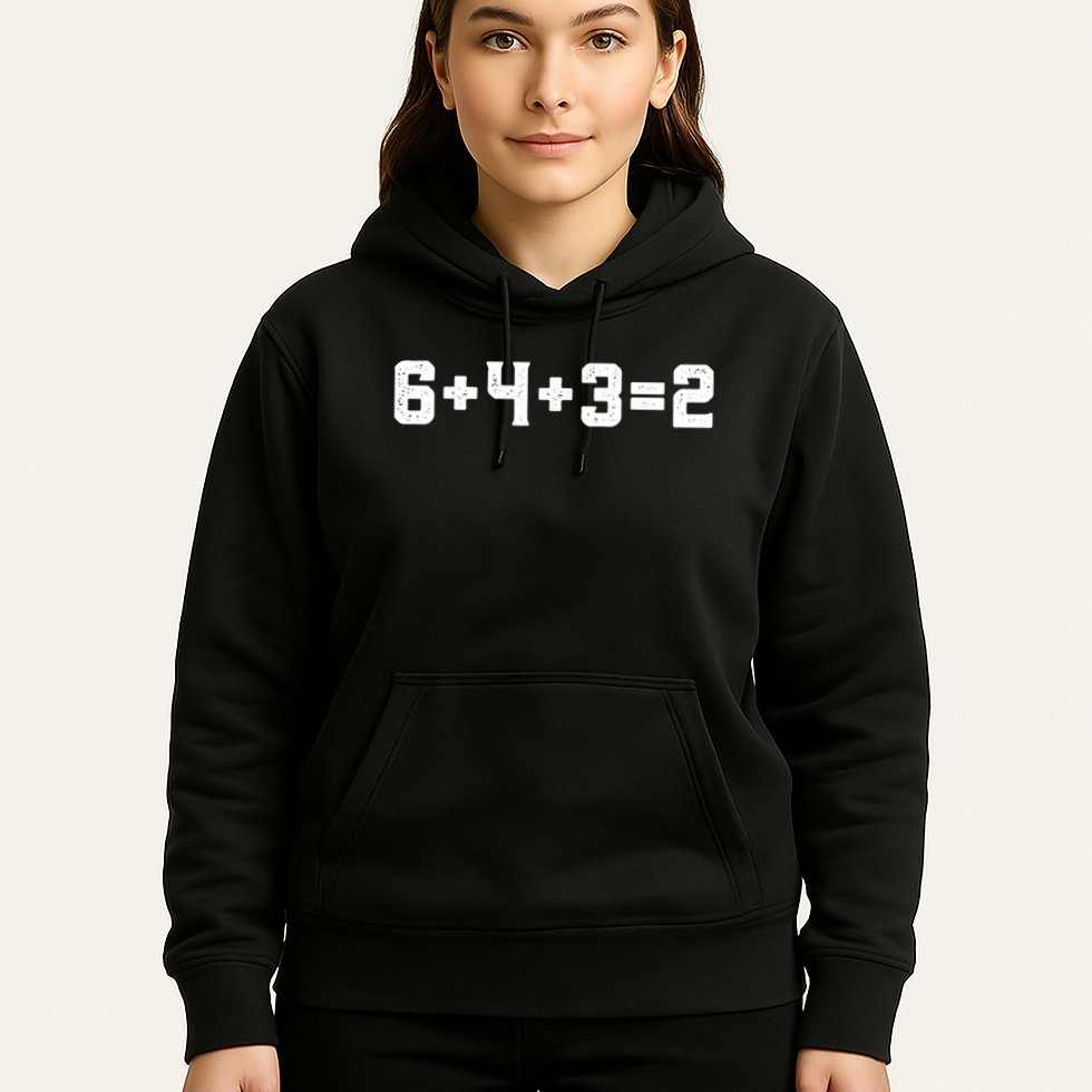 6432 Baseball Double Play Funny Baseball 6 4 3 2 Hoodie