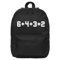 6432 Baseball Double Play Funny Baseball 6 4 3 2 16 in Basic Backpack