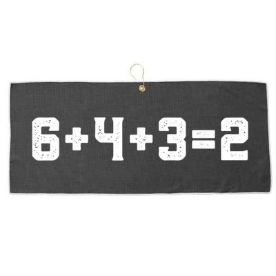 6432 Baseball Double Play Funny Baseball 6 4 3 2 Large Microfiber Waffle Golf Towel