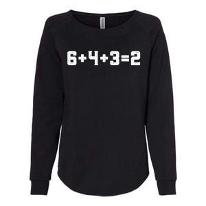 6432 Baseball Double Play Funny Baseball 6 4 3 2 Womens California Wash Sweatshirt