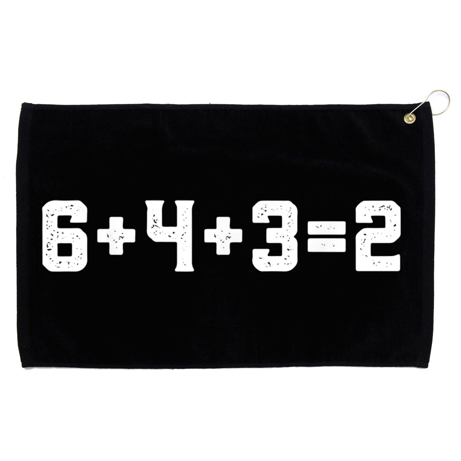 6432 Baseball Double Play Funny Baseball 6 4 3 2 Grommeted Golf Towel