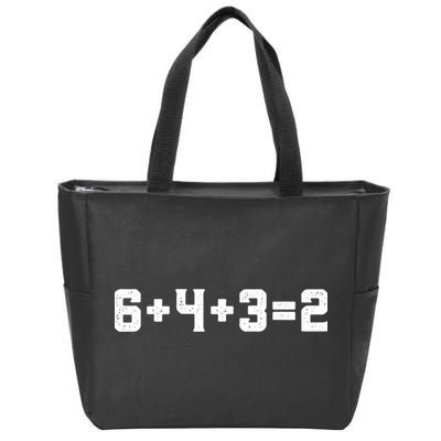 6432 Baseball Double Play Funny Baseball 6 4 3 2 Zip Tote Bag