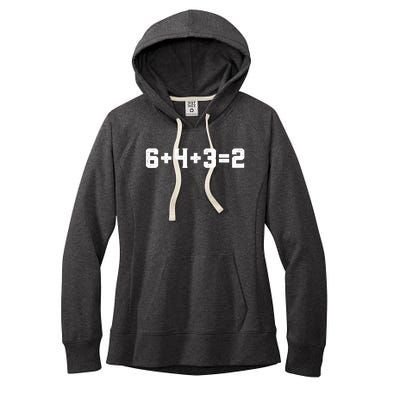 6432 Baseball Double Play Funny Baseball 6 4 3 2 Women's Fleece Hoodie