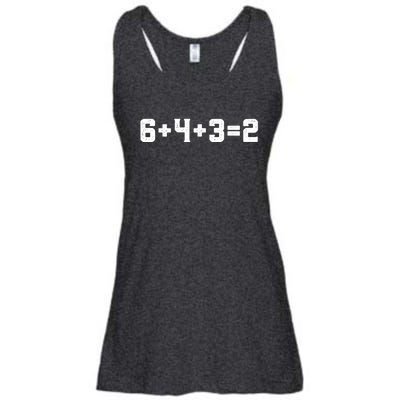 6432 Baseball Double Play Funny Baseball 6 4 3 2 Ladies Essential Flowy Tank