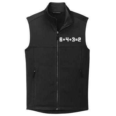 6432 Baseball Double Play Funny Baseball 6 4 3 2 Collective Smooth Fleece Vest