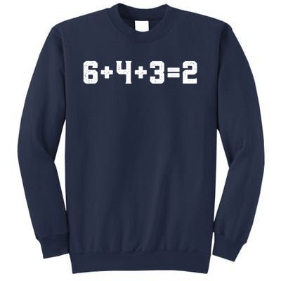 6432 Baseball Double Play Funny Baseball 6 4 3 2 Sweatshirt