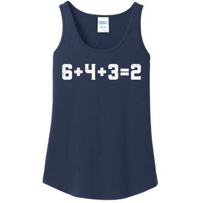 6432 Baseball Double Play Funny Baseball 6 4 3 2 Ladies Essential Tank