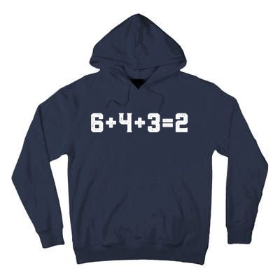 6432 Baseball Double Play Funny Baseball 6 4 3 2 Tall Hoodie