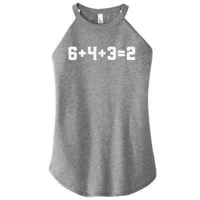 6432 Baseball Double Play Funny Baseball 6 4 3 2 Women's Perfect Tri Rocker Tank