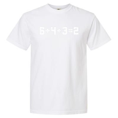 6432 Baseball Double Play Funny Baseball 6 4 3 2 Garment-Dyed Heavyweight T-Shirt