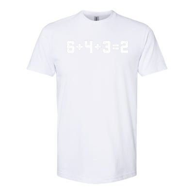 6432 Baseball Double Play Funny Baseball 6 4 3 2 Softstyle CVC T-Shirt