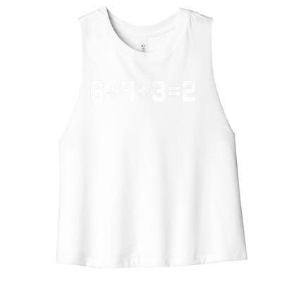 6432 Baseball Double Play Funny Baseball 6 4 3 2 Women's Racerback Cropped Tank