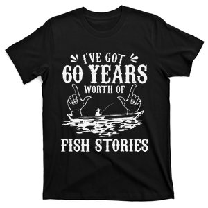 60th Birthday Fisherman Funny Bass Fishing Gift Idea T-Shirt