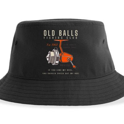 60th Birthday Fishing Pun Over The Hill 60 Sustainable Bucket Hat