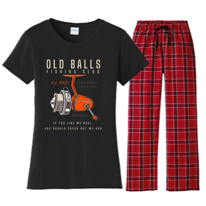 60th Birthday Fishing Pun Over The Hill 60 Women's Flannel Pajama Set