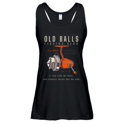 60th Birthday Fishing Pun Over The Hill 60 Ladies Essential Flowy Tank