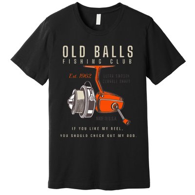 60th Birthday Fishing Pun Over The Hill 60 Premium T-Shirt