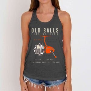 60th Birthday Fishing Pun Over The Hill 60 Women's Knotted Racerback Tank