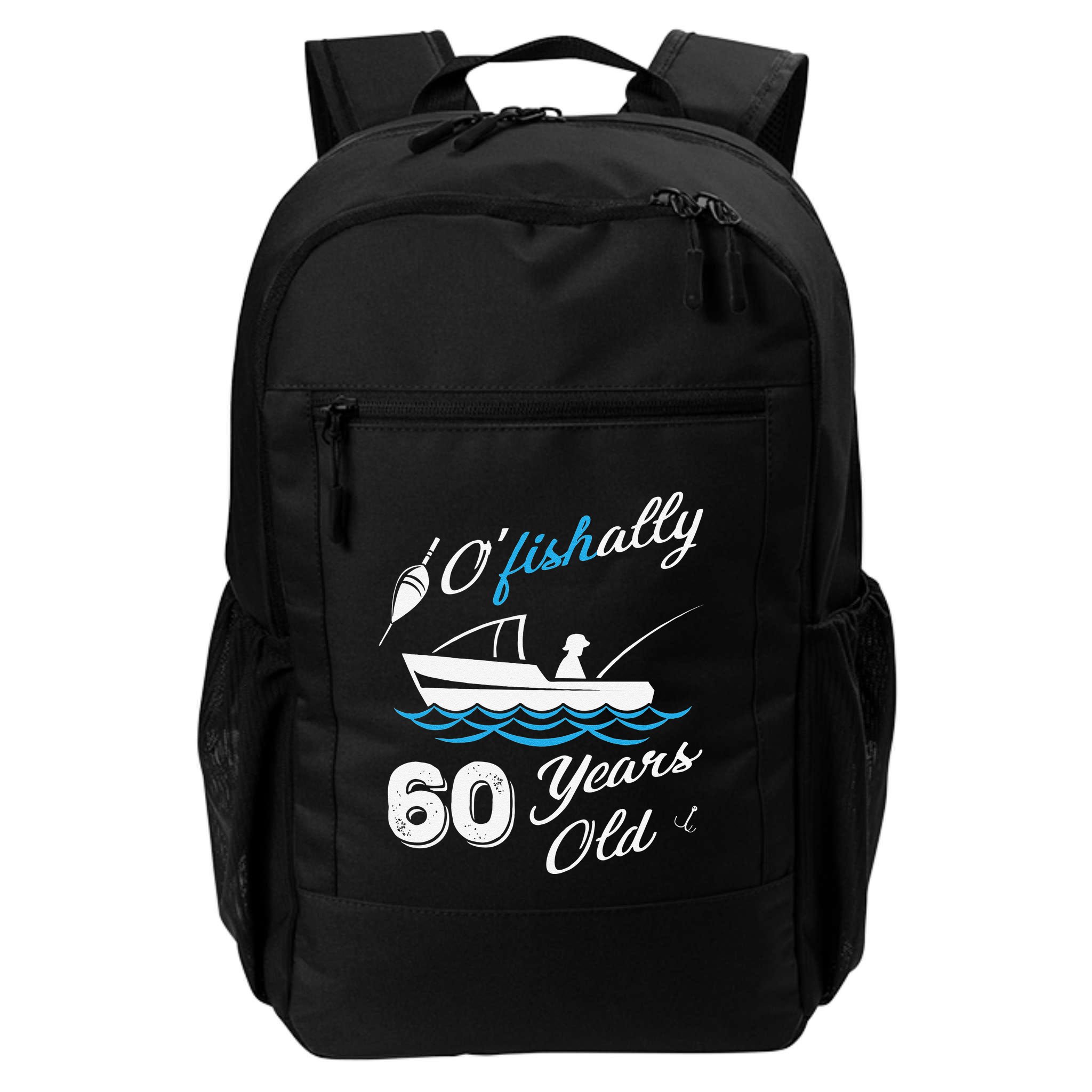 60th Birthday Fishing Boat 60 Years Old Fisherman Backpack